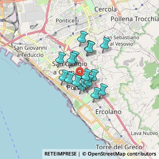 Mappa Via Bonaventura Zumbini, 80055 Portici NA, Italia (1.13706)