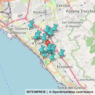 Mappa Via Bonaventura Zumbini, 80055 Portici NA, Italia (1.18333)