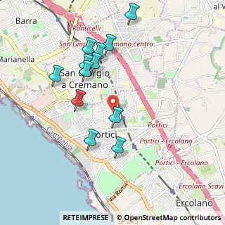Mappa Via Bonaventura Zumbini, 80055 Portici NA, Italia (1.02667)