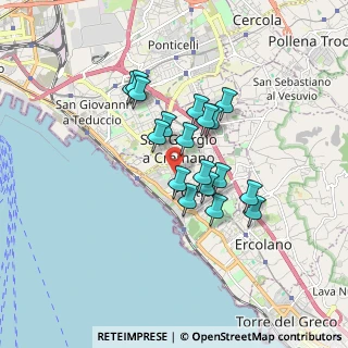 Mappa Via S. Cristoforo, 80055 Portici NA, Italia (1.41667)
