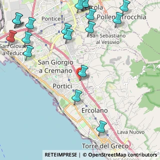 Mappa Via Gioacchino Cardano, 80055 Portici NA, Italia (3.36667)