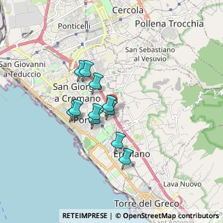 Mappa Via Gioacchino Cardano, 80055 Portici NA, Italia (1.39091)
