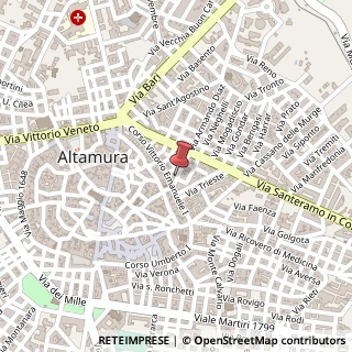 Mappa Via chiesa damiano 2/a, 70022 Altamura, Bari (Puglia)