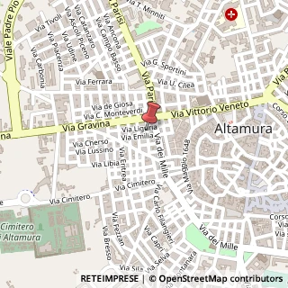 Mappa Via Piemonte, 41, 70022 Altamura, Bari (Puglia)