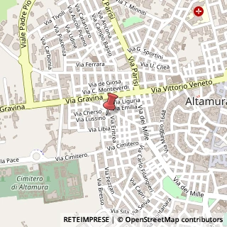Mappa Via Lussino, 67, 70022 Altamura, Bari (Puglia)