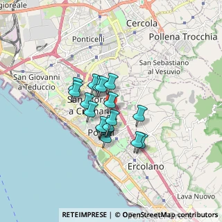 Mappa Via Cavalli di Bronzo, 80055 Portici NA, Italia (1.21722)