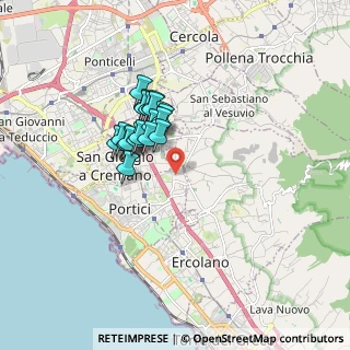 Mappa Via Siani, 80055 Portici NA, Italia (1.36947)