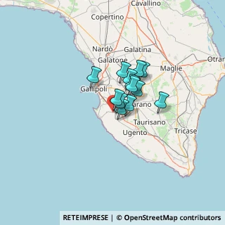 Mappa Via Stephenson, 73055 Racale LE, Italia (7.86462)