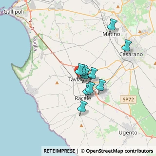 Mappa Via Capitano Alberto Melica, 73057 Taviano LE, Italia (2.67)