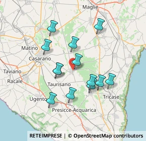 Mappa Via Pietro Maroncelli, 73049 Ruffano LE, Italia (6.78385)