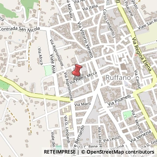 Mappa Via micca pietro, 73049 Ruffano, Lecce (Puglia)