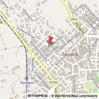 Mappa Via rossini 33, 73057 Taviano, Lecce (Puglia)