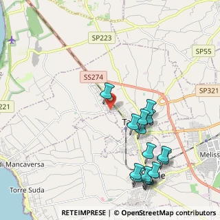 Mappa Via Samuele Morse, 73057 Taviano LE, Italia (2.61267)