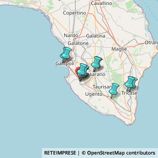 Mappa Via Vittorio Bachelet, 73057 Taviano LE, Italia (9.78545)