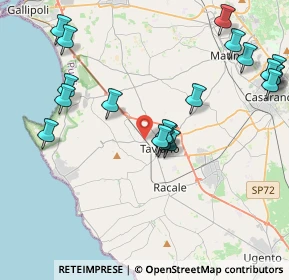 Mappa Via Felice Matteucci, 73057 Taviano LE, Italia (5.1335)