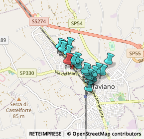 Mappa Via Felice Matteucci, 73057 Taviano LE, Italia (0.536)