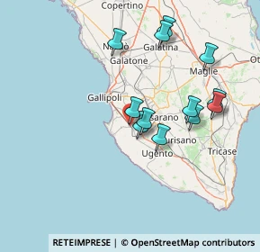 Mappa Via Antonio Meucci, 73057 Taviano LE, Italia (14.78083)