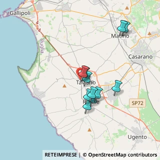 Mappa Via Capitano di Mattina, 73057 Taviano LE, Italia (3.32091)