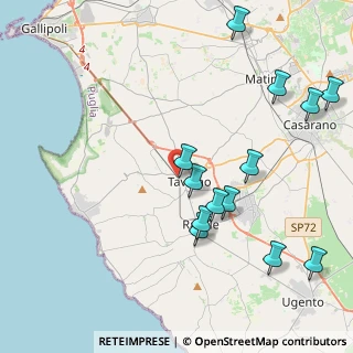 Mappa Via Capitano di Mattina, 73057 Taviano LE, Italia (5.05538)