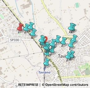 Mappa Via W. Tobagi, 73057 Taviano LE, Italia (0.4285)