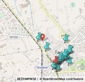 Mappa Via W. Tobagi, 73057 Taviano LE, Italia (0.68)