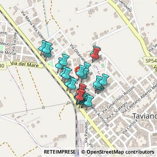 Mappa Via W. Tobagi, 73057 Taviano LE, Italia (0.17143)