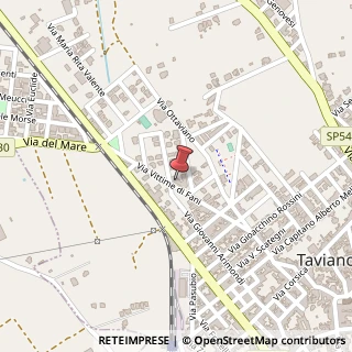 Mappa Via Vittime di Via Fani, 8, 73057 Taviano, Lecce (Puglia)