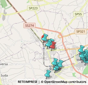 Mappa Via W. Tobagi, 73057 Taviano LE, Italia (2.85467)