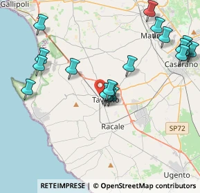 Mappa Via W. Tobagi, 73057 Taviano LE, Italia (5.048)