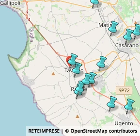 Mappa Via W. Tobagi, 73057 Taviano LE, Italia (4.95)