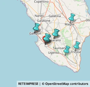 Mappa Via W. Tobagi, 73057 Taviano LE, Italia (9.61273)