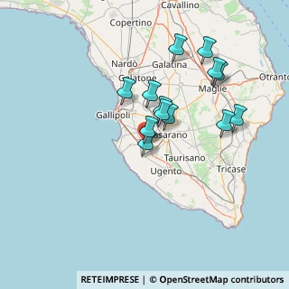 Mappa Via Galileo Ferraris, 73057 Taviano LE, Italia (13.73385)