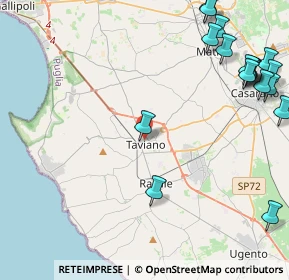 Mappa Via Sant'Agostino, 73057 Taviano LE, Italia (6.778)