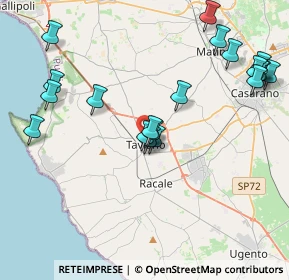 Mappa Via Sant'Agostino, 73057 Taviano LE, Italia (4.9295)