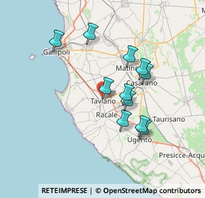 Mappa Via Sant'Agostino, 73057 Taviano LE, Italia (6.64636)