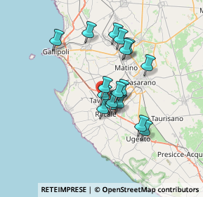 Mappa Via Sant'Agostino, 73057 Taviano LE, Italia (5.82647)