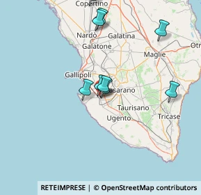 Mappa Via Sant'Agostino, 73057 Taviano LE, Italia (27.91583)