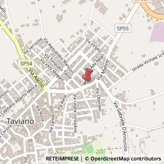 Mappa Via Matino, 63, 73057 Taviano, Lecce (Puglia)