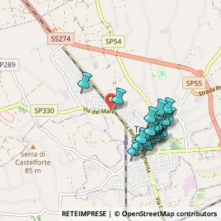 Mappa Via P E M Curie, 73057 Taviano LE, Italia (1.0405)