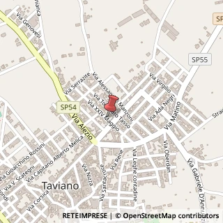 Mappa Via XXIV Maggio, 36, 73057 Taviano, Lecce (Puglia)