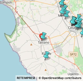 Mappa Via Giorgio la Pira, 73057 Taviano LE, Italia (6.9305)