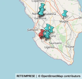 Mappa Via Stephenson, 73057 Taviano LE, Italia (12.08643)