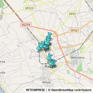 Mappa Via Maria Montessori, 73057 Taviano LE, Italia (0.93273)