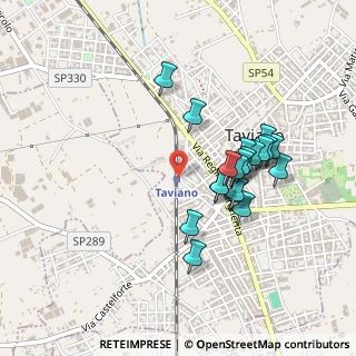Mappa Viale Stazione, 73057 Taviano LE, Italia (0.449)