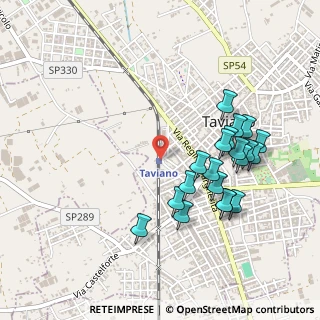 Mappa Viale Stazione, 73057 Taviano LE, Italia (0.537)