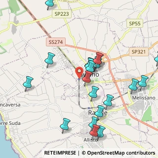 Mappa Viale Stazione, 73057 Taviano LE, Italia (2.3925)