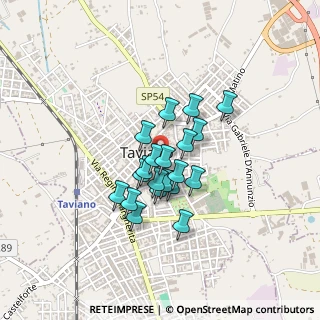 Mappa Via Tunisi, 73057 Taviano LE, Italia (0.3225)
