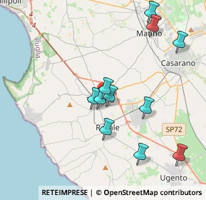 Mappa Piazza del Popolo, 73057 Taviano LE, Italia (4.09182)