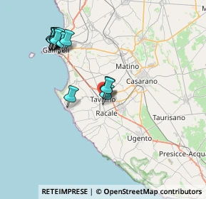 Mappa Via Rodolfo D'Ambrosio, 73057 Taviano LE, Italia (8.85933)