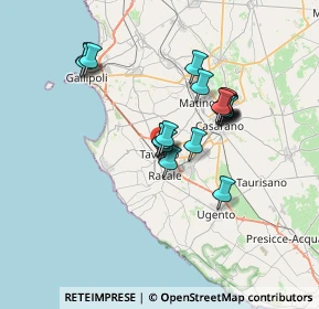 Mappa Via Rodolfo D'Ambrosio, 73057 Taviano LE, Italia (6.092)